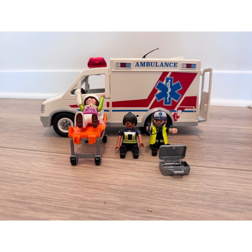 Playmobil City Life Ambulance 71232 Vehicle Set with Figures and Stretcher